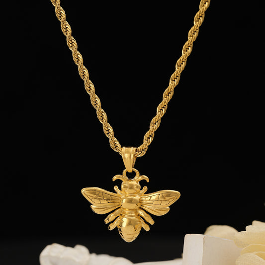 "Bee Beautiful" - Titanium Steel Bee Necklace