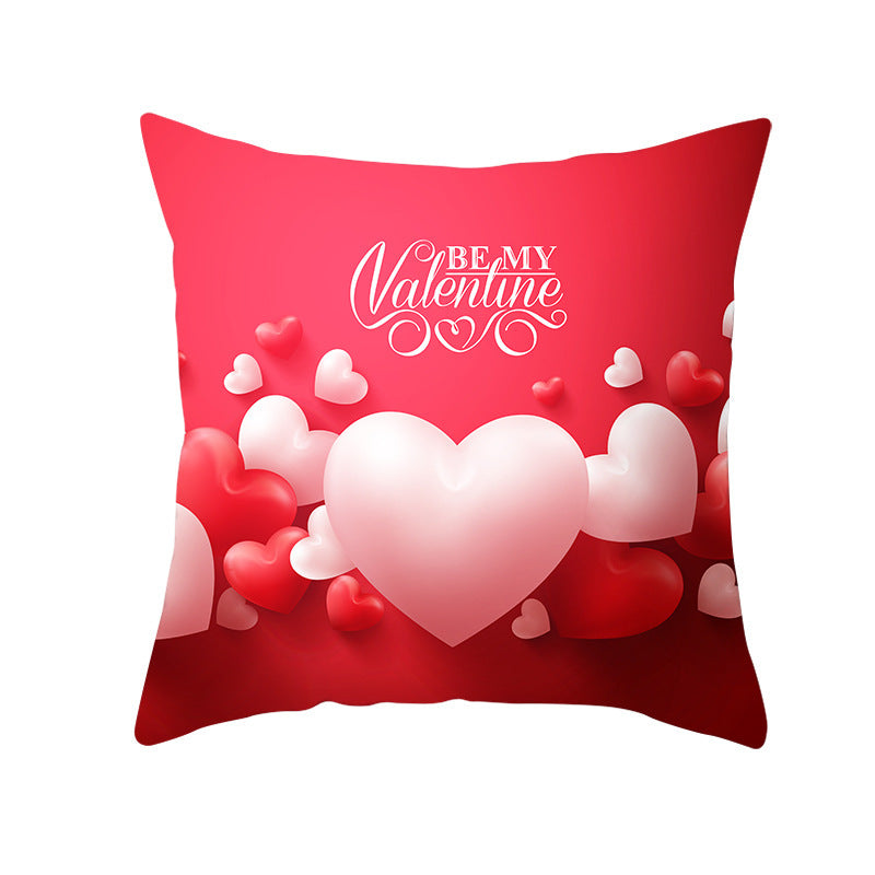 Valentine's Day Graphic Print Pillowcase