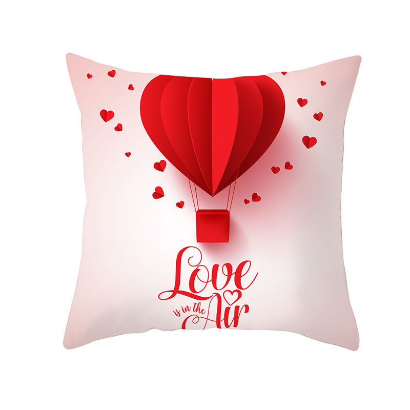 Valentine's Day Graphic Print Pillowcase