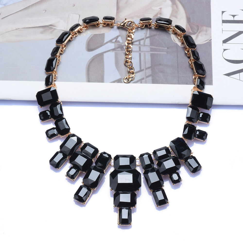 "Luxurious" -  Big Gem Statement Necklace