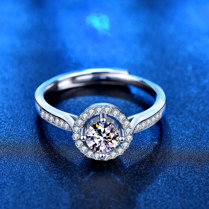 "Round Bag Princess" - Round Moissanite Princess Wedding Ring