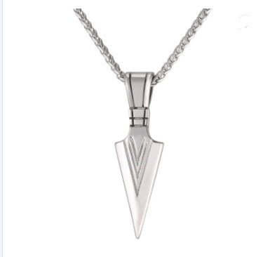 Stainless Steel Spear Pendant with Chain