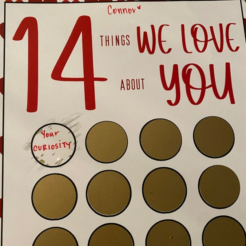 14 Things Valentine's Day Scratch-off