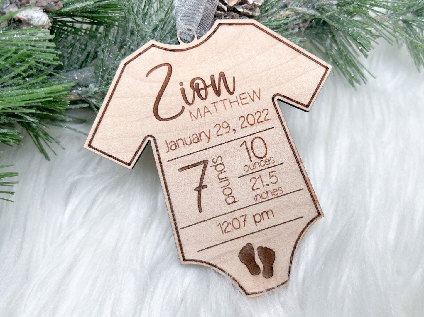 Personalized Wooden Christmas Ornament