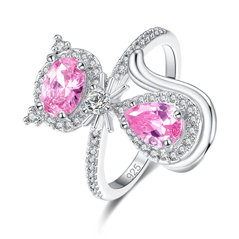 Dazzling Zircon Cat Ring
