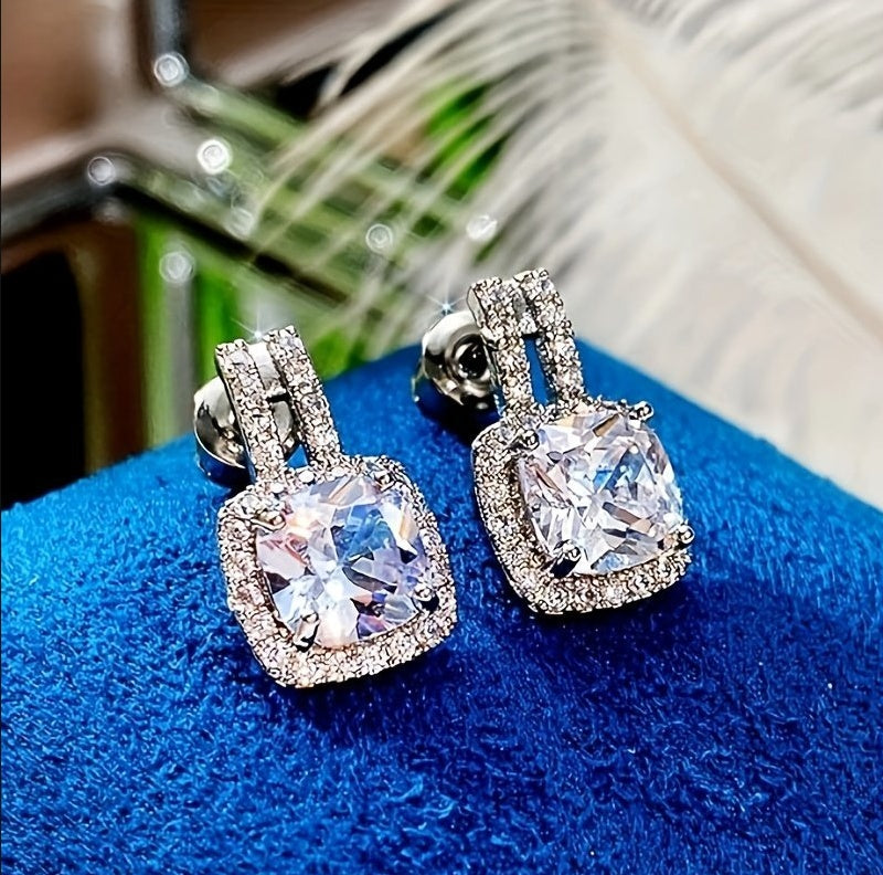 "Dazzling Diamonds" - 2CT Diamond Moissanite Drop Earrings