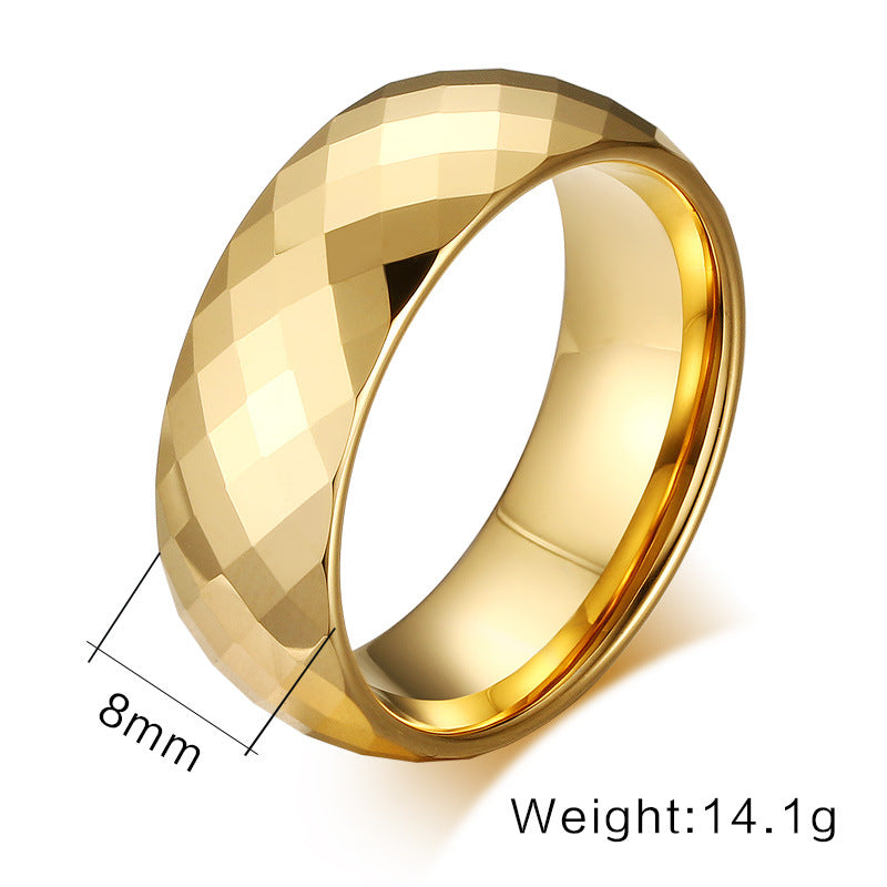 Gold Tungsten Steel Ring