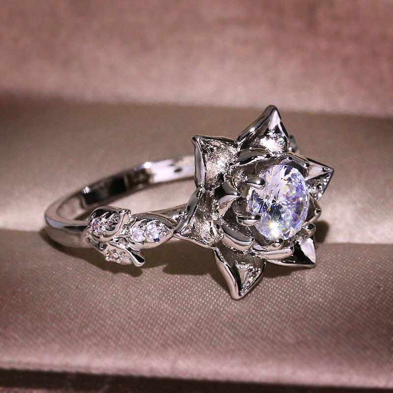 Brass Cutout Flower Ring