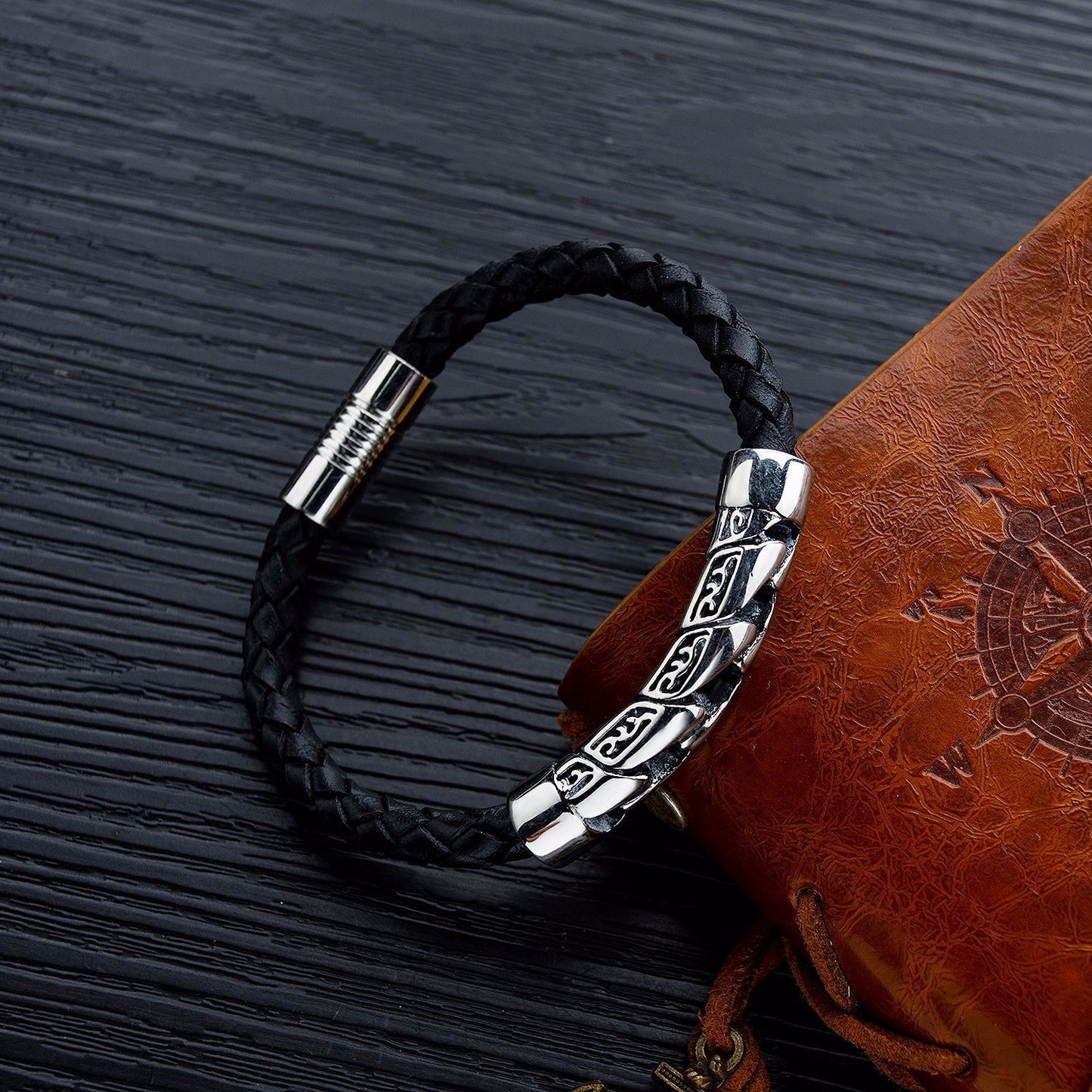 Woven Leather Hand Rope Bracelet