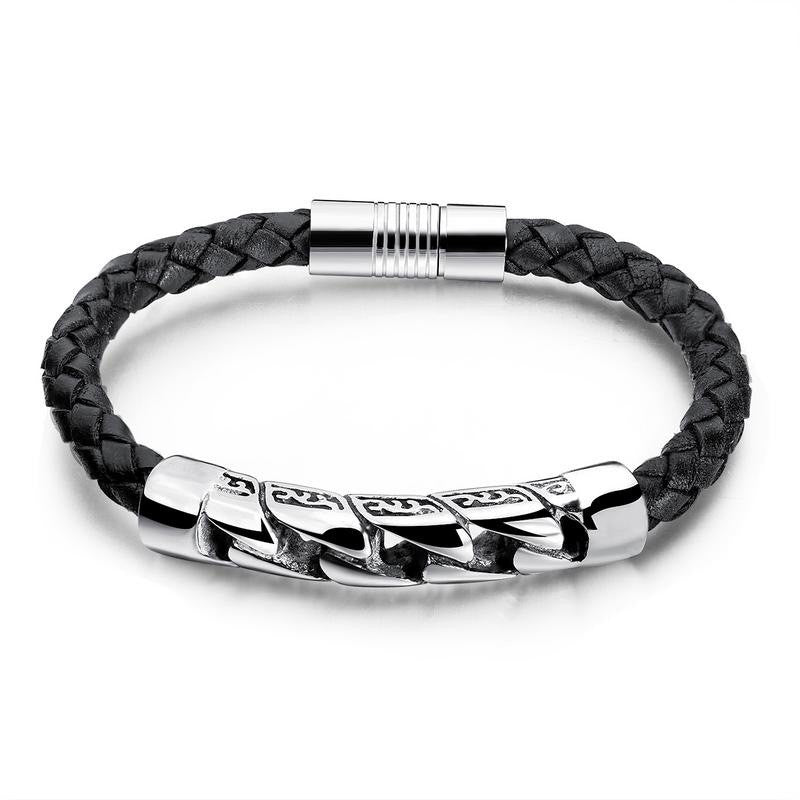 Woven Leather Hand Rope Bracelet