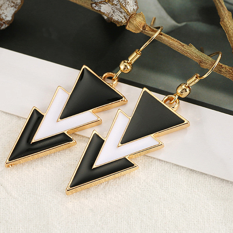 Inverted Triangle Dangle Earrings