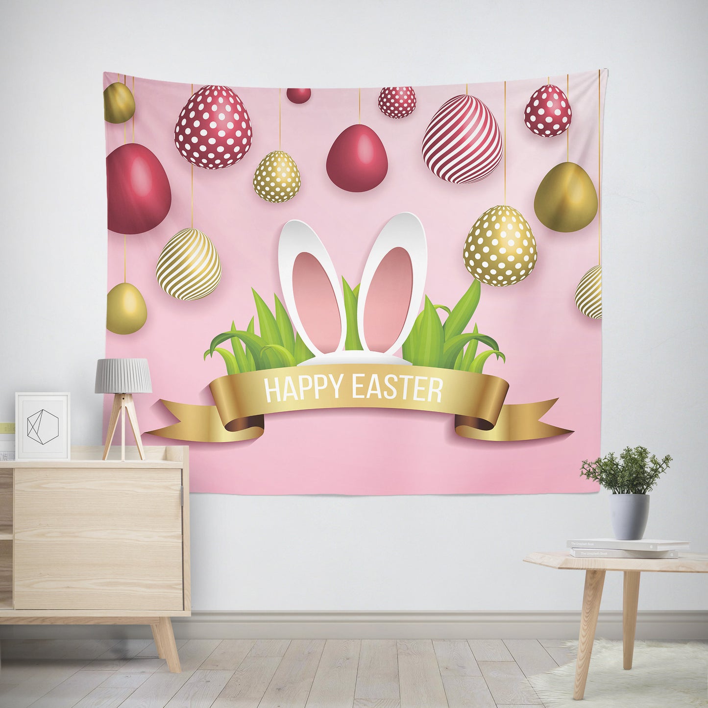 "Happy Easter" - Abstract Pattern Tapestry