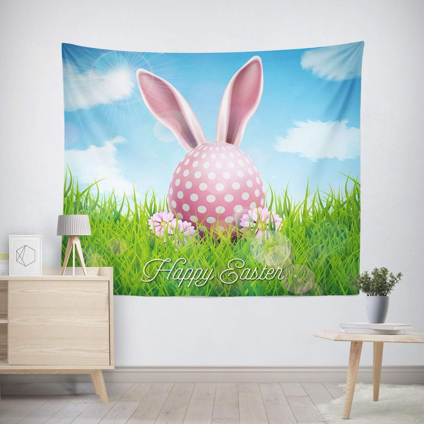 "Happy Easter" - Abstract Pattern Tapestry