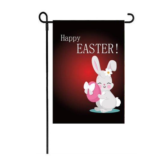 Easter Burlap Garden Flag