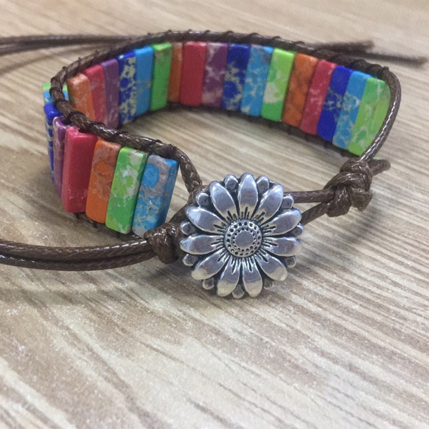 "Radiate Healing" - Handmade Natural Stone Chakra Bracelet Jewelry