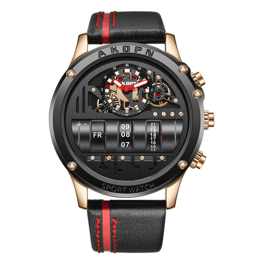 "AKOPN" - Leather  Men Wrist Watch