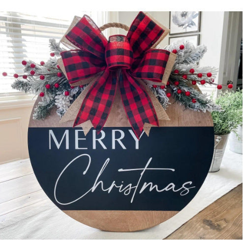 Wooden Christmas Doorplate Decorations