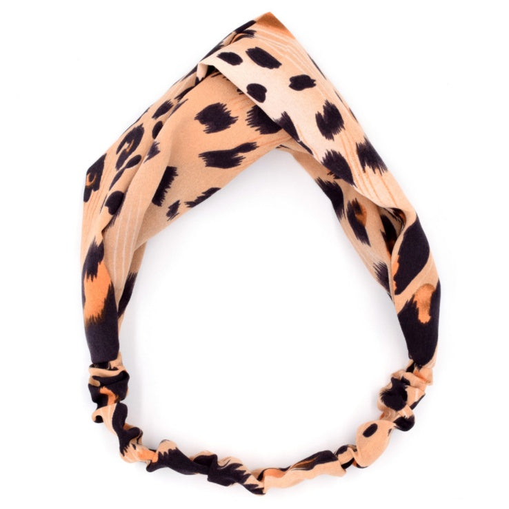 Leopard Print Cross Knotted Headband