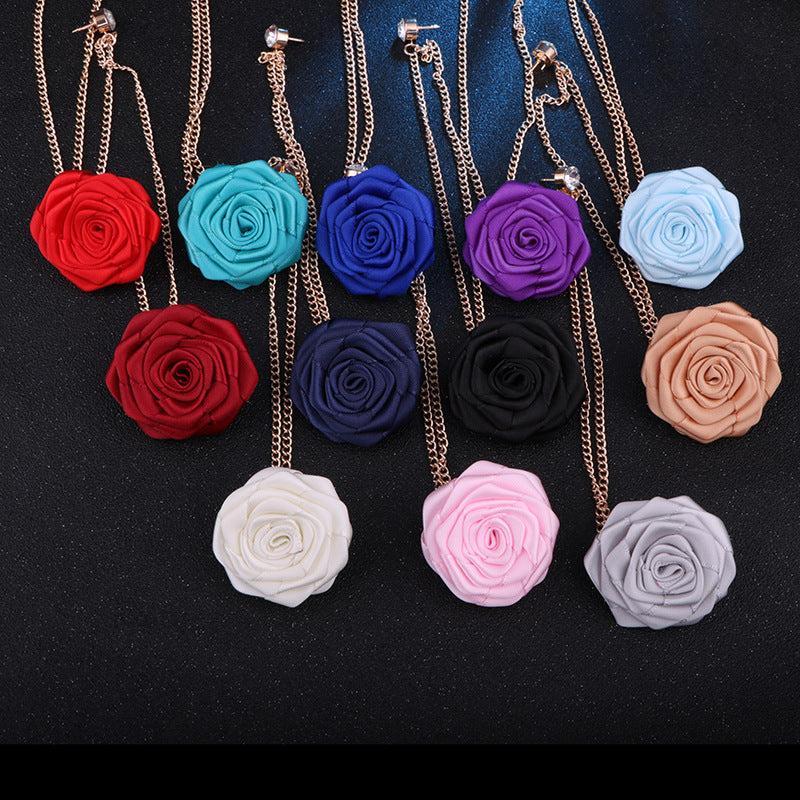 Handmade Rose Brooch Tassel for Men's Suit