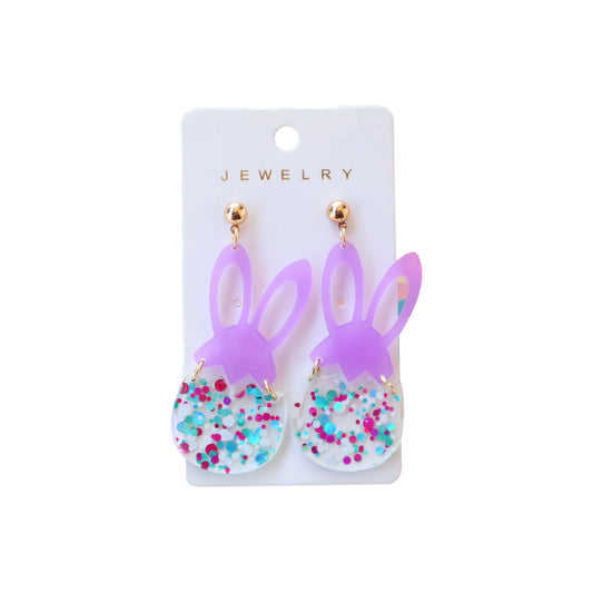 "Starry Rabbit" - Handmade Dangle Earrings