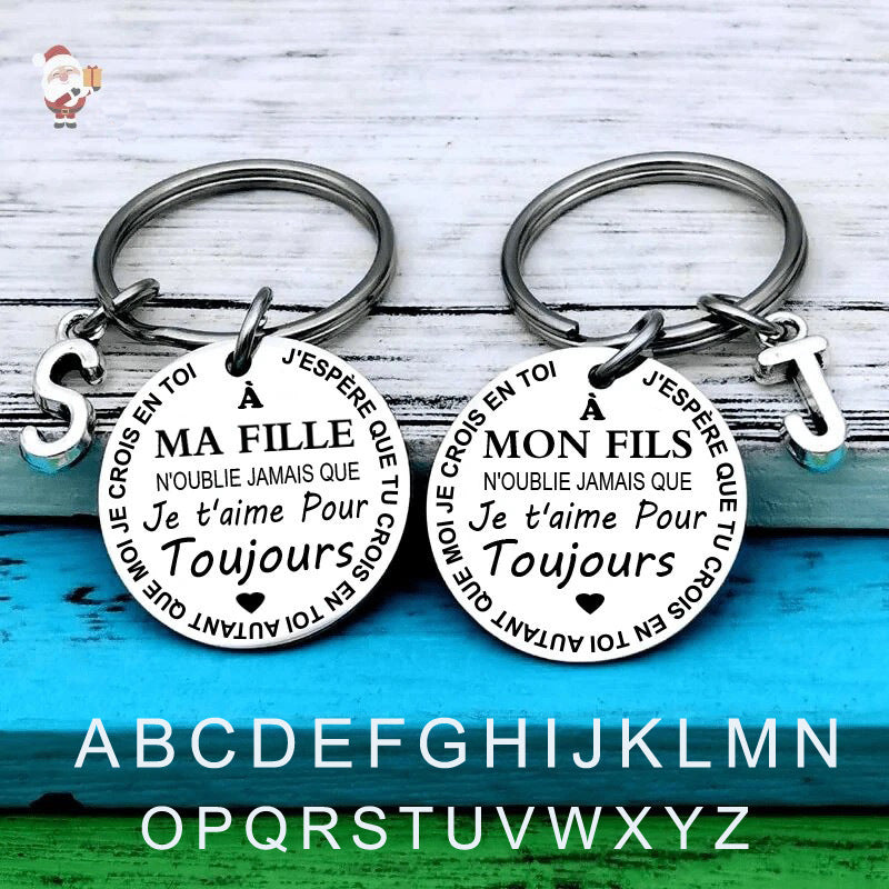 Inspirational Stainless Steel Keychain for Son and Daughter