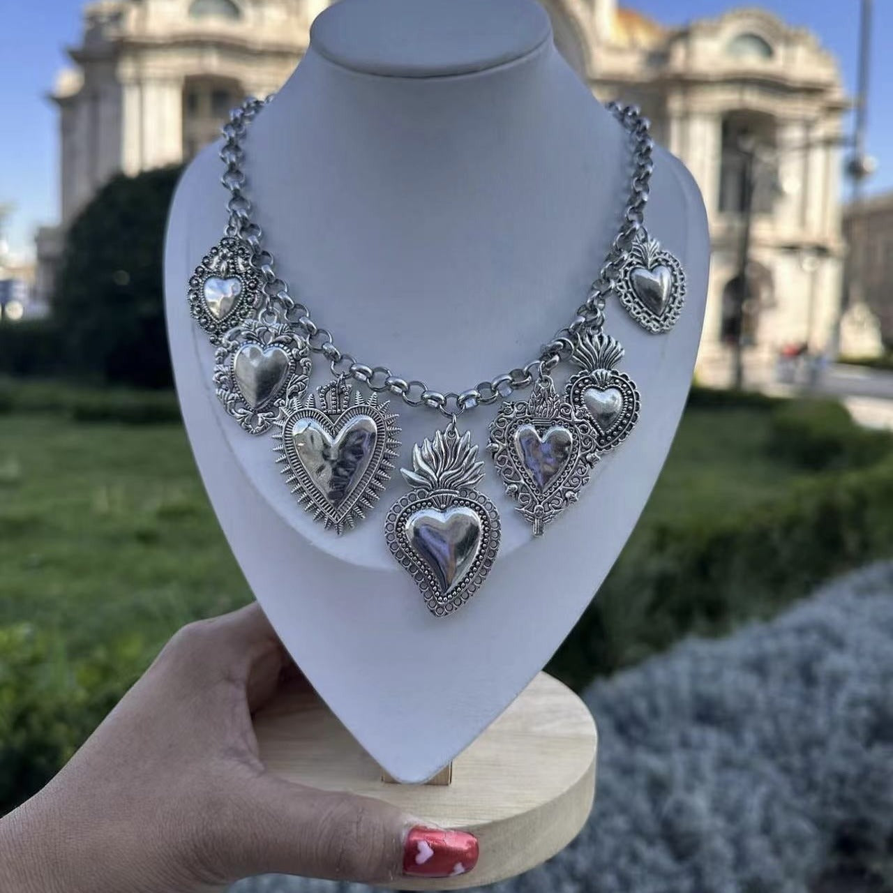 "Sacred Heart" - Vintage Pendant Necklace