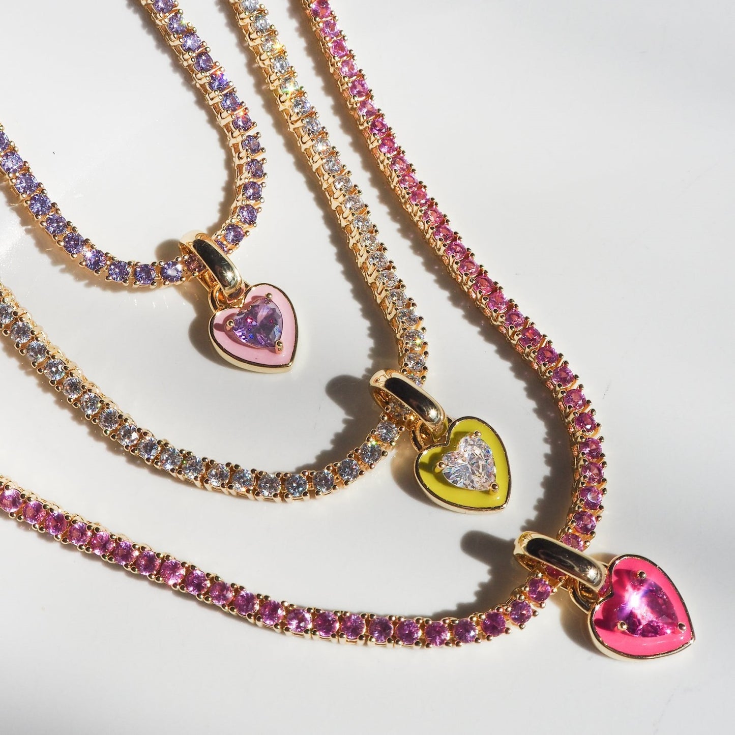 "Minimal Effort" - Colorful Beccarite Tennis Necklace