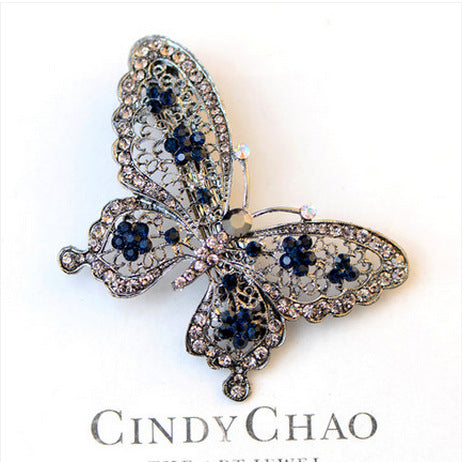 Rhinestone Butterfly Hair Clip