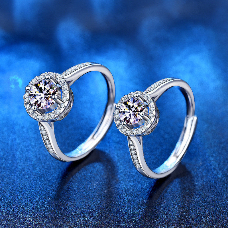 "My Everything" - Round Moissanite Princess Wedding Ring
