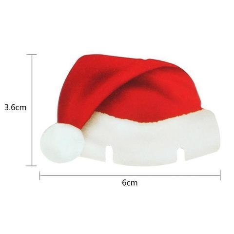 DIY Christmas Hat Wine and Champagne Glass Topper Decoration