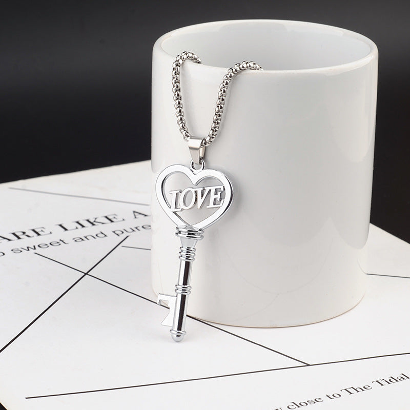 "Sweetheart Key" - Stainless Steel Necklace