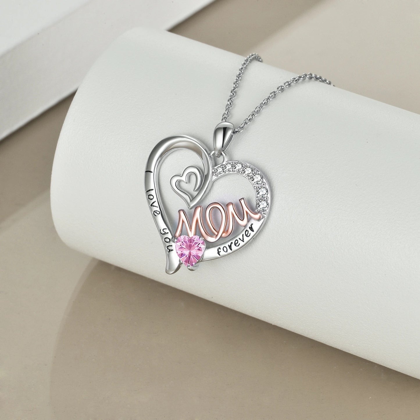 "I Love You Forever Mom" - Sterling Silver Necklace