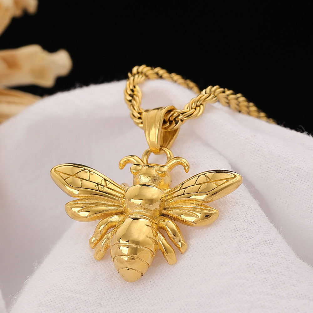 "Bee Beautiful" - Titanium Steel Bee Necklace