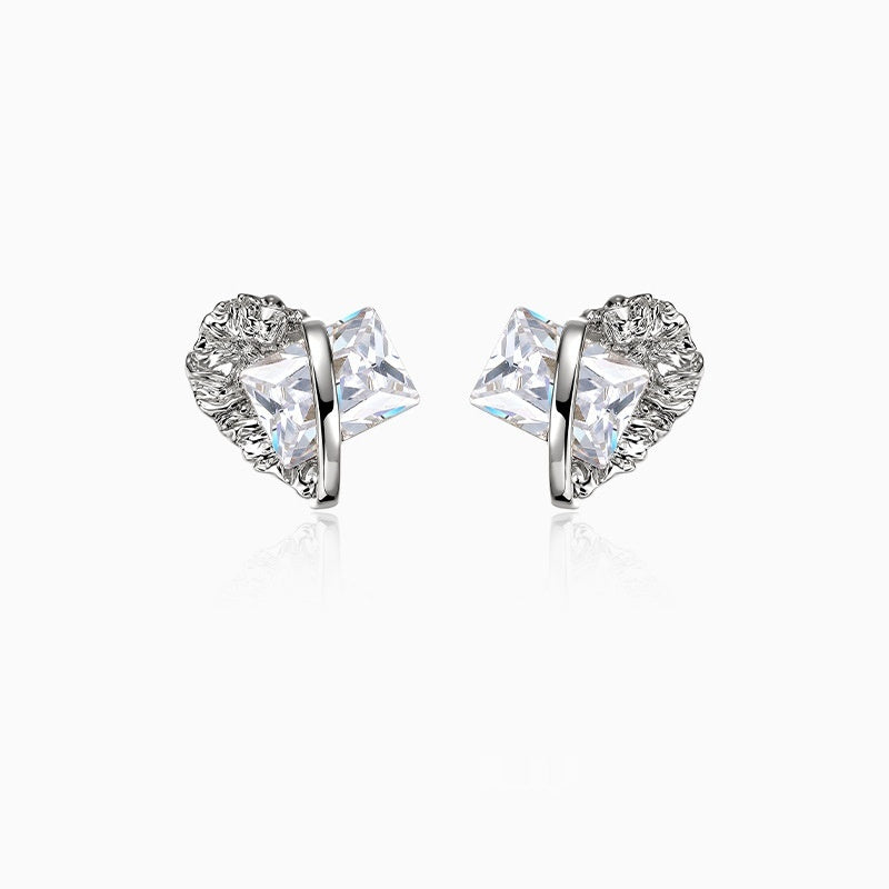 "Hot Like Me" - Diamond Lava Stud Earrings
