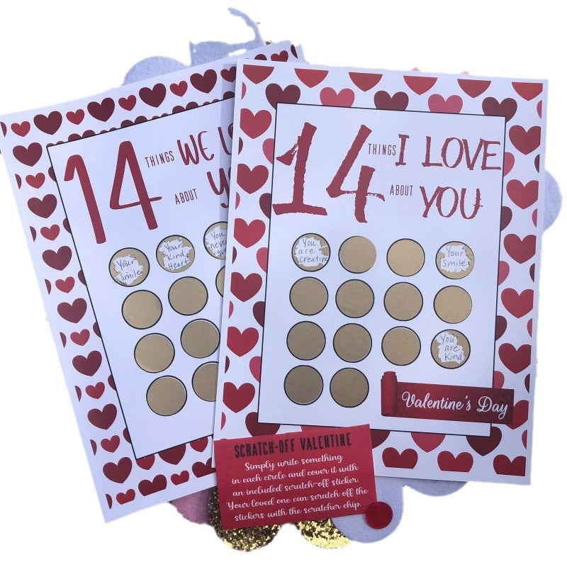 14 Things Valentine's Day Scratch-off