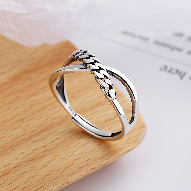 Vintage Pattern Cross Ring