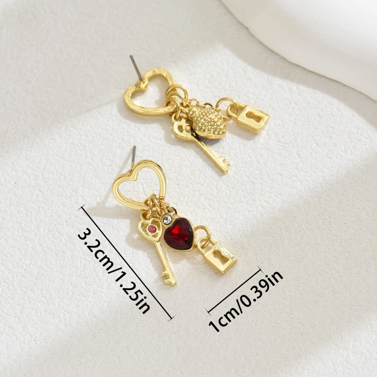 "Lock and Key"- Valentine's Day Earrings