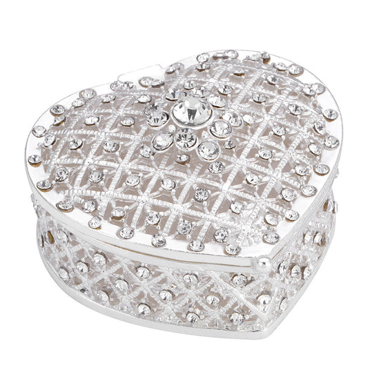 Metal Craft Heart-shaped Jewelry Box