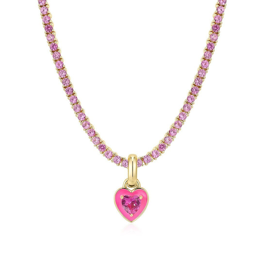 "Minimal Effort" - Colorful Beccarite Tennis Necklace