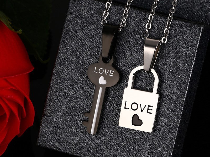 "Locked in Love" -  Lock and Key Necklace for Couples