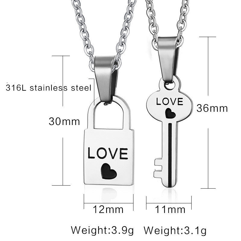 "Locked in Love" -  Lock and Key Necklace for Couples