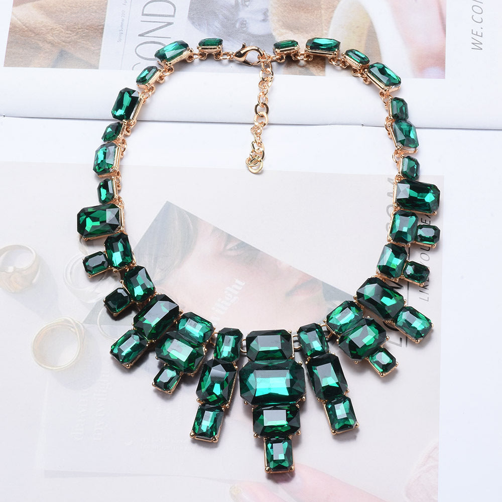 "Luxurious" -  Big Gem Statement Necklace