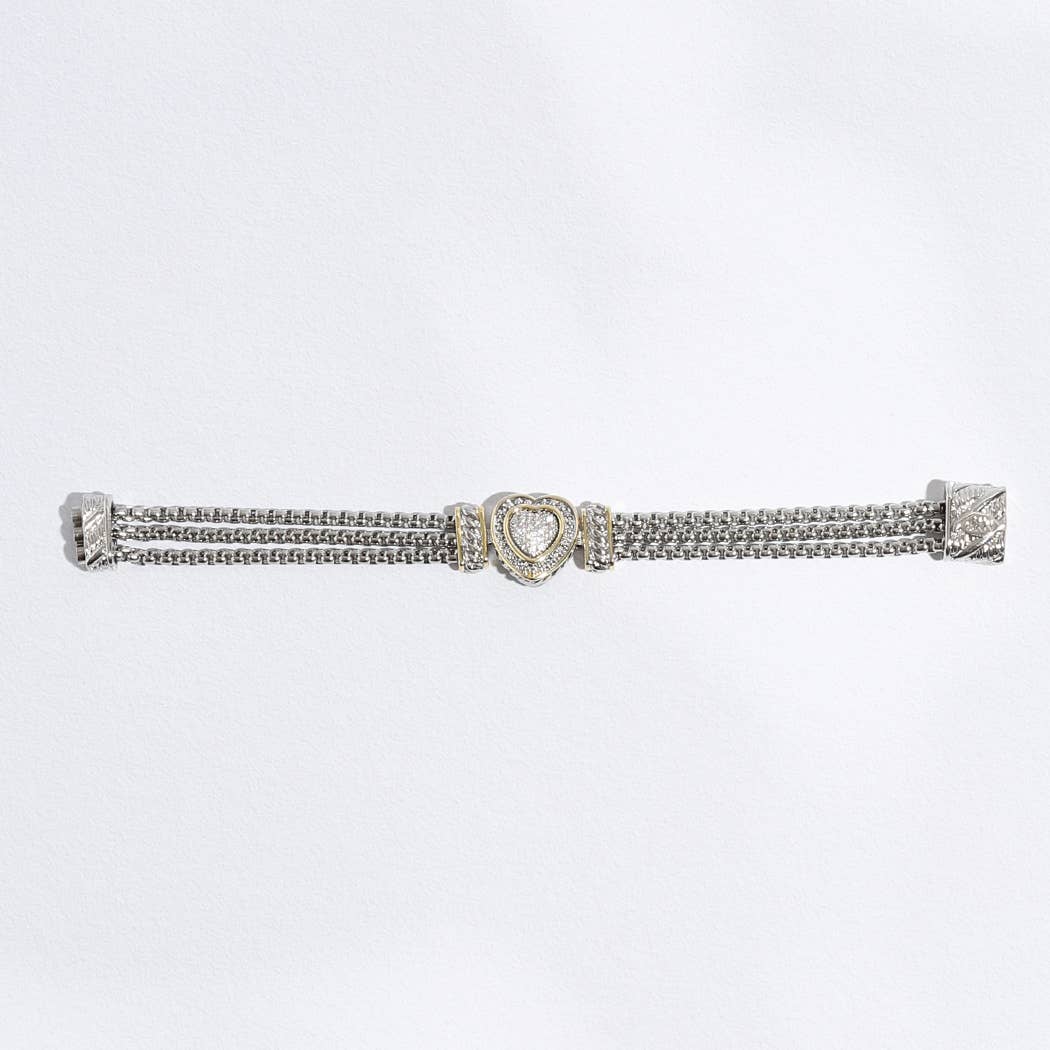 "Loving Heart" - CZ Stone Magnetic Bracelet