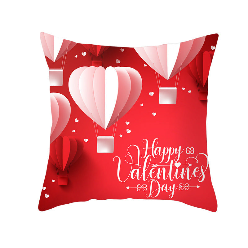 Valentine's Day Graphic Print Pillowcase