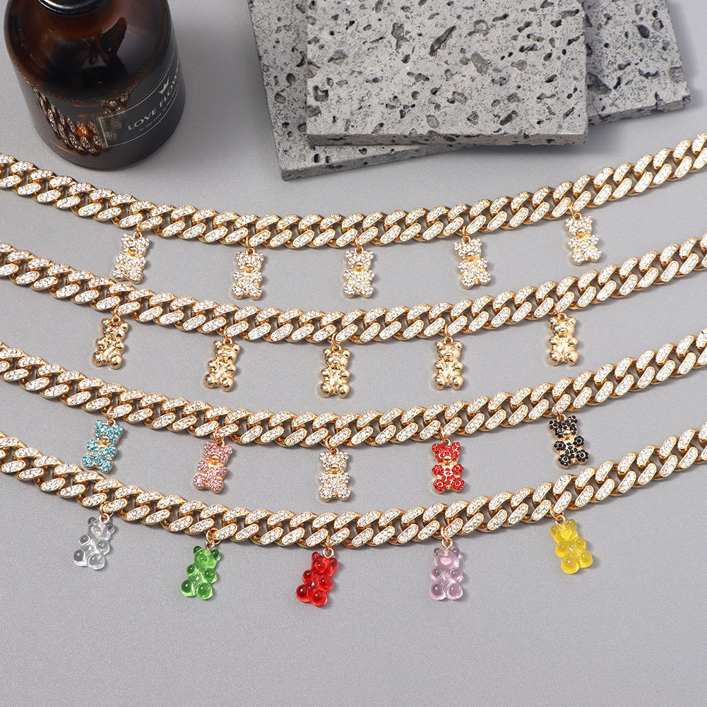 "Gummy Bear Queen" -  Zircon Statement Necklace