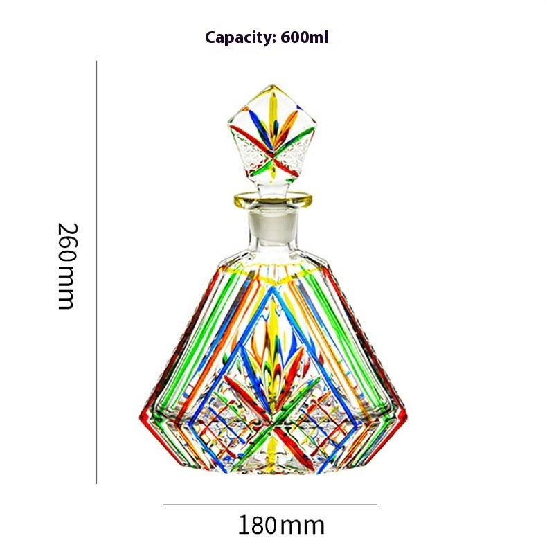 "Whisk of Art" - Handcrafted Crystal Wine Whiskey Decanter