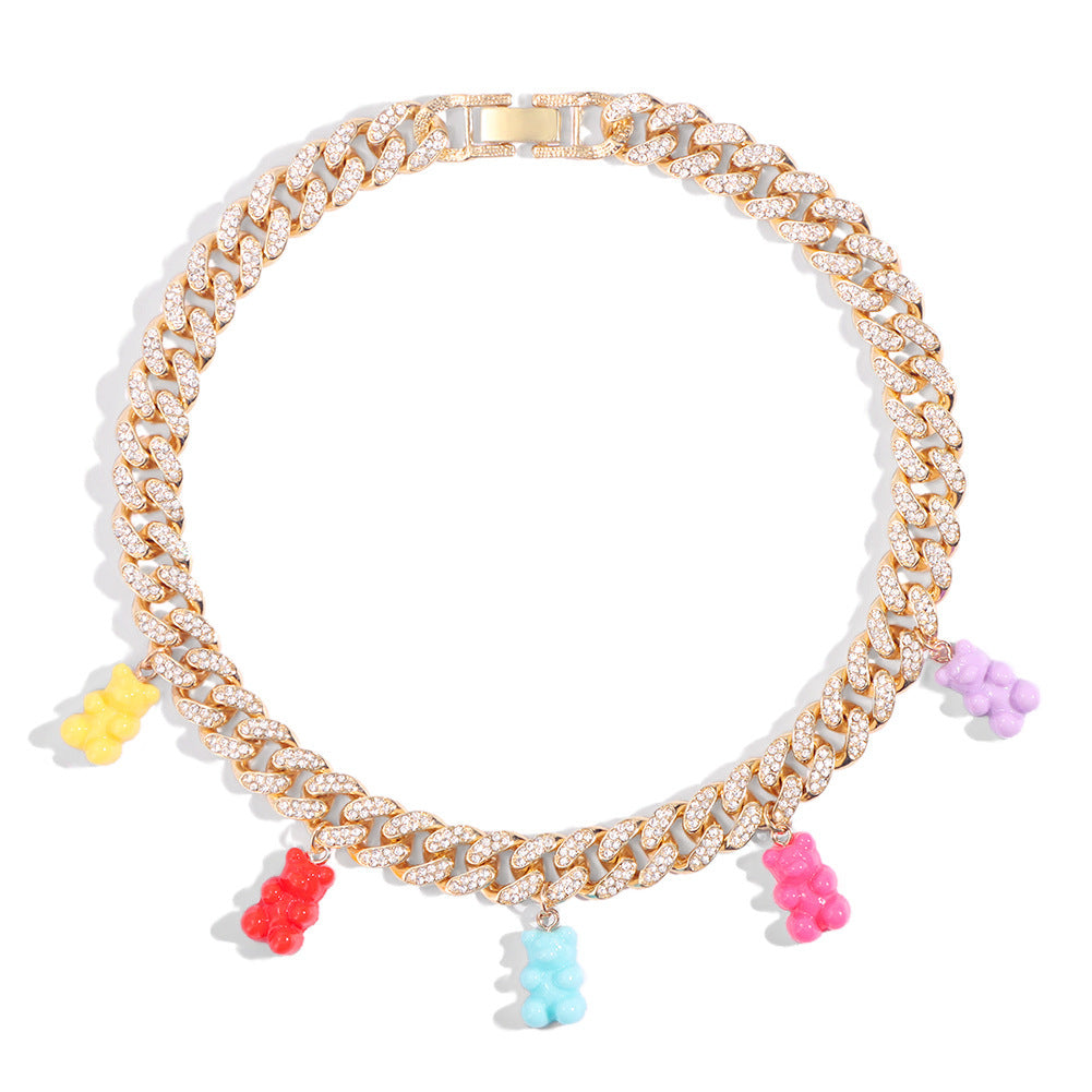 "Gummy Bear Queen" -  Zircon Statement Necklace