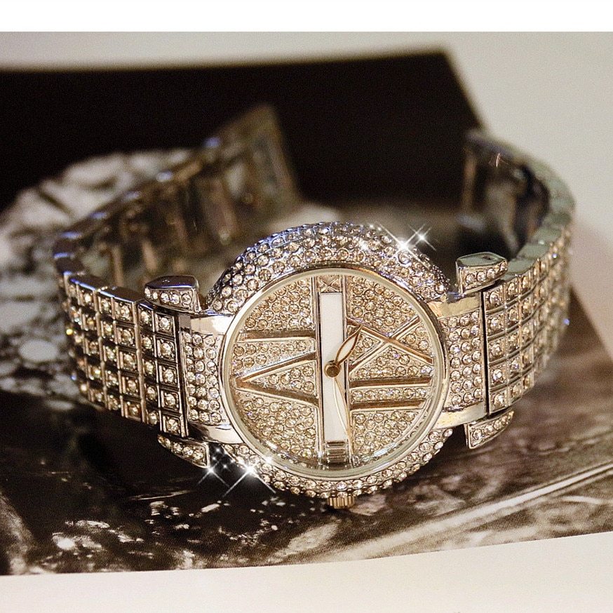 "Bee Elegant" - Water Resistant Stainless Steel Diamond Watch
