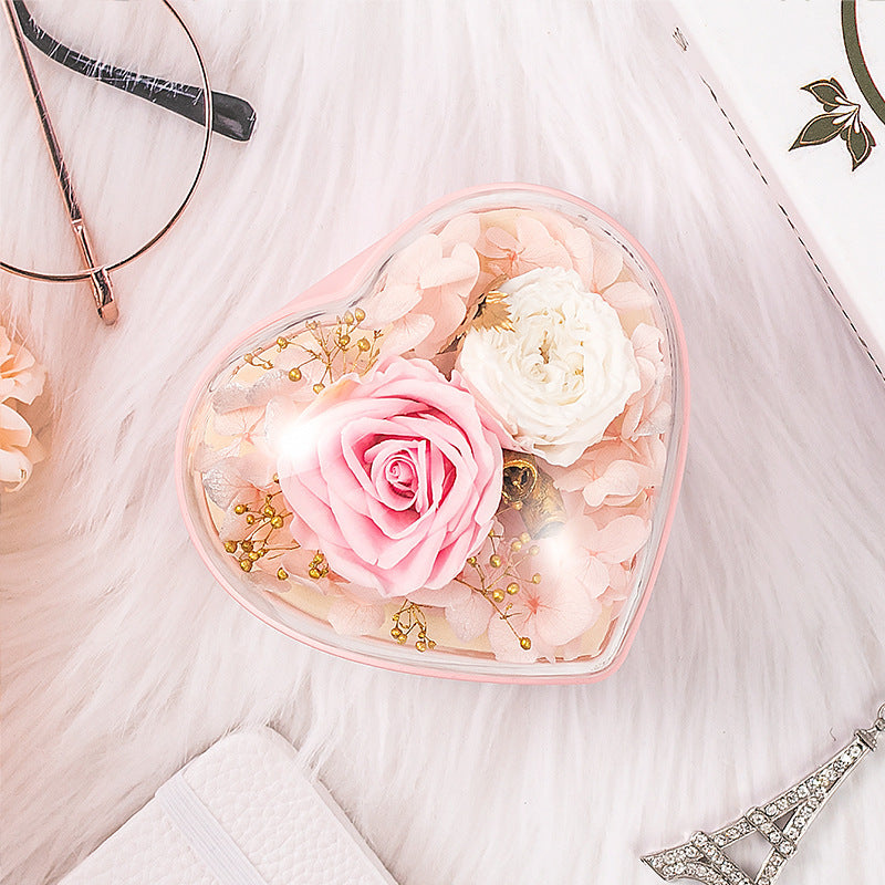 "Flowers from the Heart" - Preserved  Flower Jewelry Box