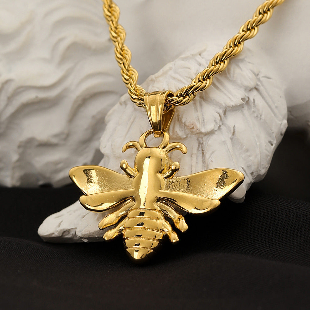 "Bee Beautiful" - Titanium Steel Bee Necklace